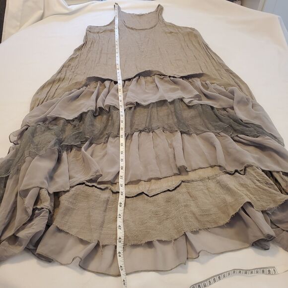 Cecico Dress Size S Romantic w/ Layers of Ruffles Sheer Hi- Low Tiered Layered - Picture 15 of 16